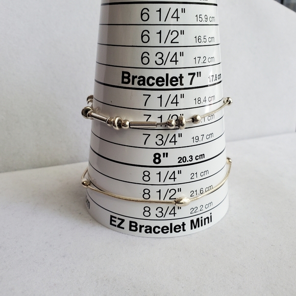 SET! Sterling Silver Set with Beaded Necklace and 2 Beaded Bracelets Vintage - Picture 6 of 16